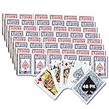 Maverick Playing Cards 48 Pack, Standard Index, Red and Blue Decks, Bulk Playing Cards for Poker, Card Games, and Family Game Night