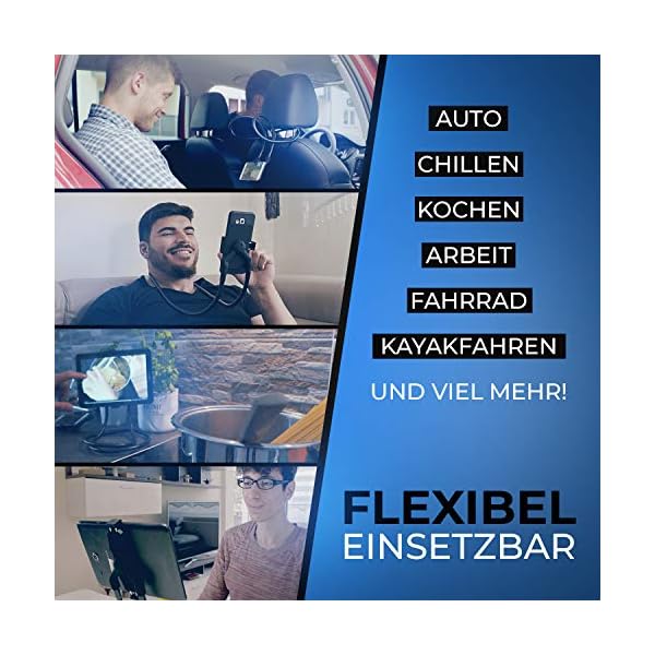 Flex’n’Chill Pro Nacken Handy- und Tablethalter, Universelles Schwanenhals Tabletständer, Handyhalterung für Smartphones… – Bild 3