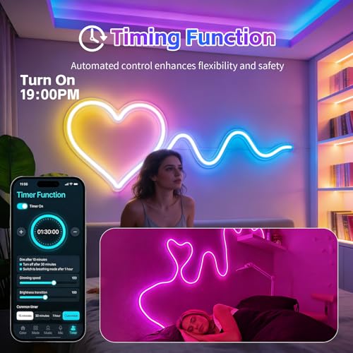 Cinta de Neón LED RGB 200FT Flexible Impermeable miniatura 5
