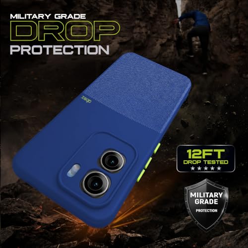 Image of AIBEX Premium Back Cover Case Compatible for Vivo T5 Pro 5G | Scratch & Drop Tested Shockproof Matte Texture Case with Soft Microfibre Lining | Slim Fit Cover with Anti-Scratch Finish - Blue
