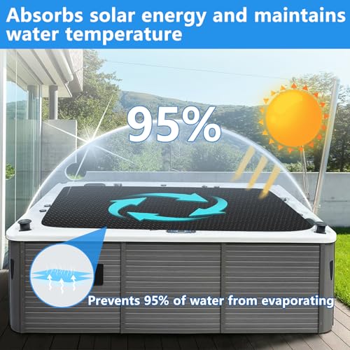 Rgj SY-POOL SOLAR BLANKET-7FT 7 X 7 Ft Solar Hot Tub Cover, 16 Mil Spa Bubble Solar Blanket For Hot Tub, Floating Thermal Pool Cover Blanket Solar Hot Tub Spa Cover Blanket thumb #4