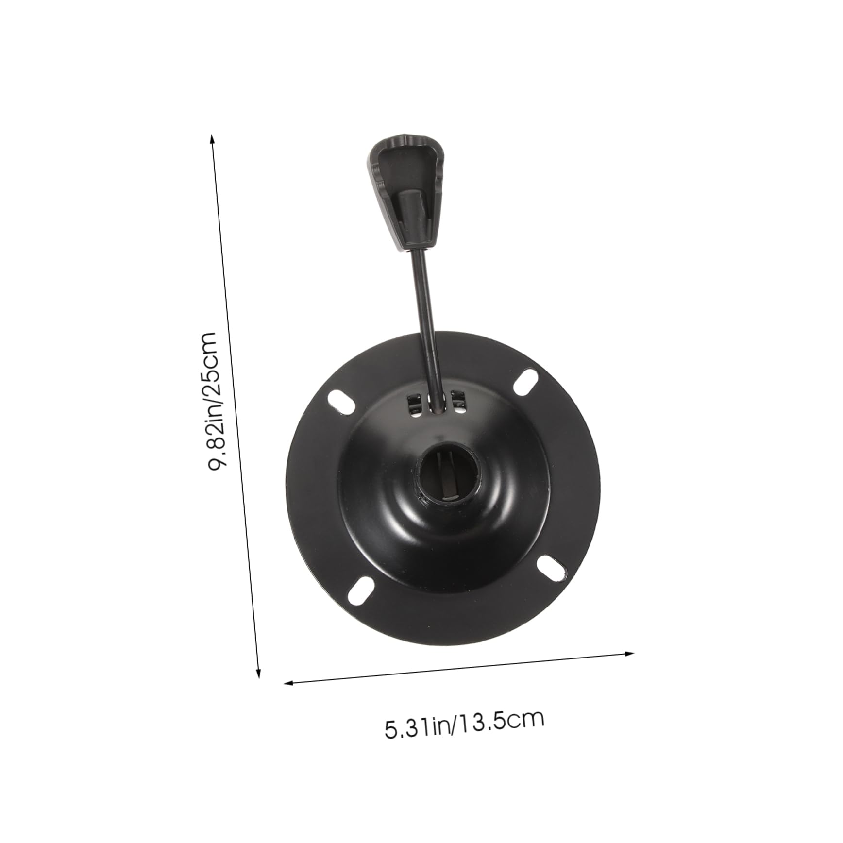 SHINEOFI Base Giratoria de Silla de Escritorio Negra de Hierro, 3 Piezas | Placa Redonda, Control de Inclinación, Pieza de Repuesto para Silla Giratoria