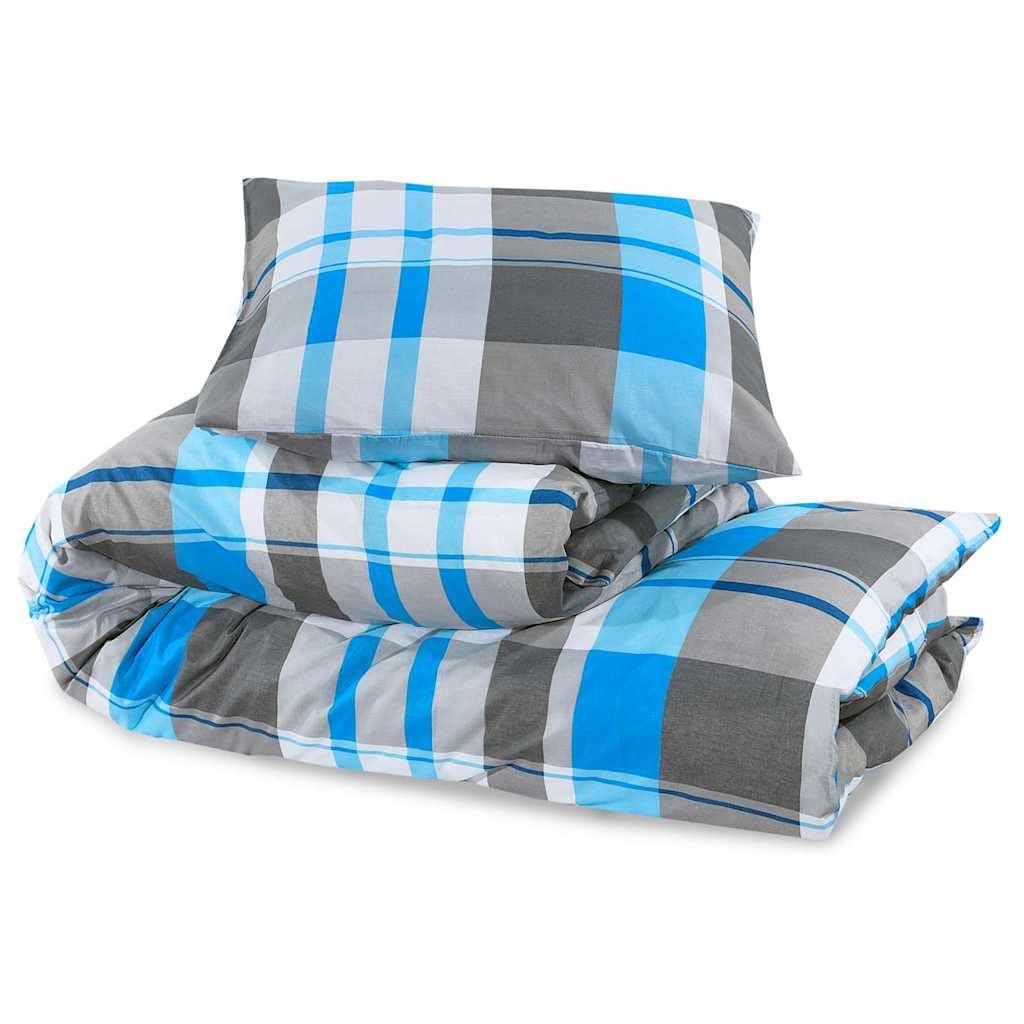 Generico Set Copripiumino Blu e Grigio 260x240 cm in Cotone,Biancheria,Lenzuola e Coperte,Copripiumini-136068
