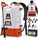 PetraTools Battery Powered Backpack Sprayer 4 Gallon - 6 Hours Long Battery Life & Padded Straps for Comfort - HD4000 Electric Backpack Garden Sprayer with 6 Spray Nozzles & 90PSI Adjustable Pressure