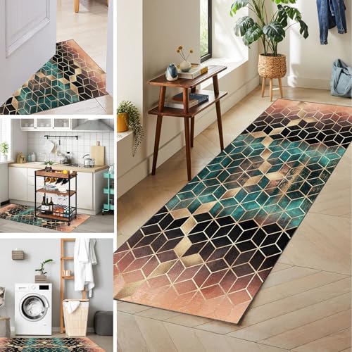 Tapis de couloir lavable 50x200 cm antidérapant et très résistant