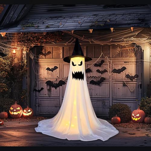 Fantôme lumineux pour Halloween extérieur résistant aux intempéries