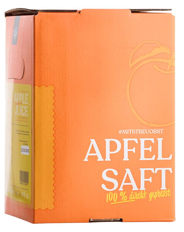 VOM FASS Apfelsaft Direktsaft 5 Liter Bag in Box 100 Prozent Direktsaft Bodensee