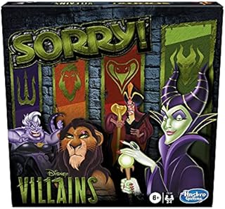 Hasbro Gaming Sorry! Board Game: Disney Villains Edition Kids Game, Family Games for Ages 6 and Up (Amazon Exclusive) , Green