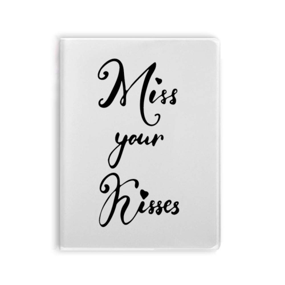 Diario de tapa blanda inspirado en Miss Your Kisses libreta para cafeterías y viajes creativos