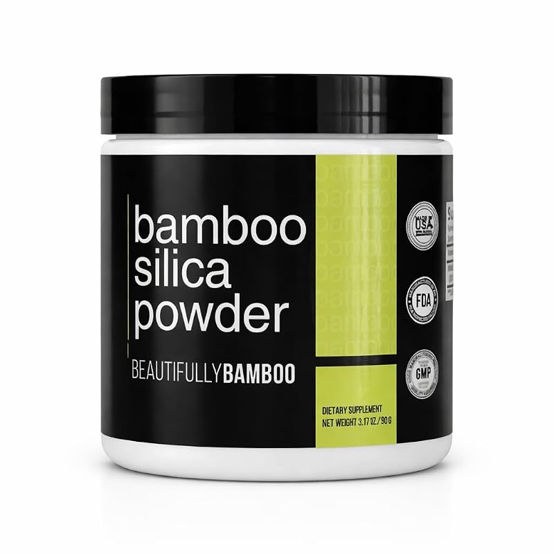 Beautifully Bamboo — Suplemento para cabelos, pele e unhas com extrato de sílica de bambu em pó — 150 porções