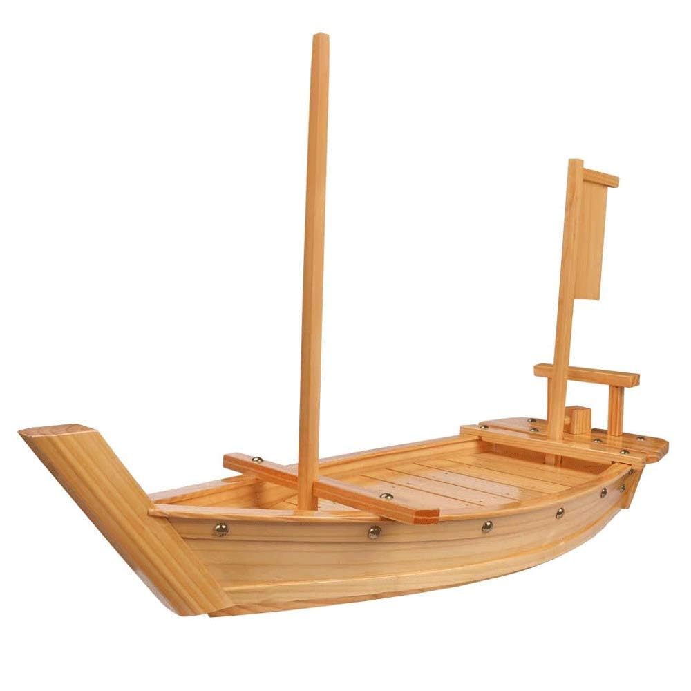 Assiette à Sushis En Bois Naturel, Grand Format 52 Cm, Imperméable