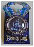 Disneyland 60th Anniversary Diamond Celebration Sleeping Beauty Castle Globe w/Jewels Trading Pin