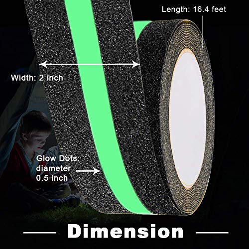 Image of Anti Slip Tape for Stairs & Bathroom | Heavy Duty Non Skid Grip Tape | Waterproof Safety Tape for Floor, Tiles, Ladder & Outdoor Use | Strong Adhesive Stair Safety Tape (5cm x 5m)