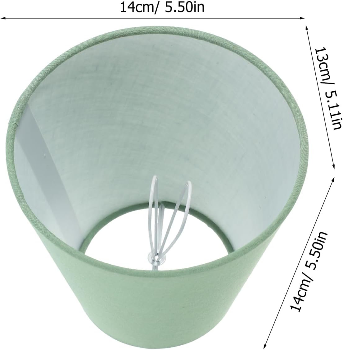 ULTECHNOVO 5.51 Inch Clip-on Fabric Lampshade for Table Lamps Wall Sconces Light Cover Soft Green Lamp Shade Replacement for Cozy Home Decor
