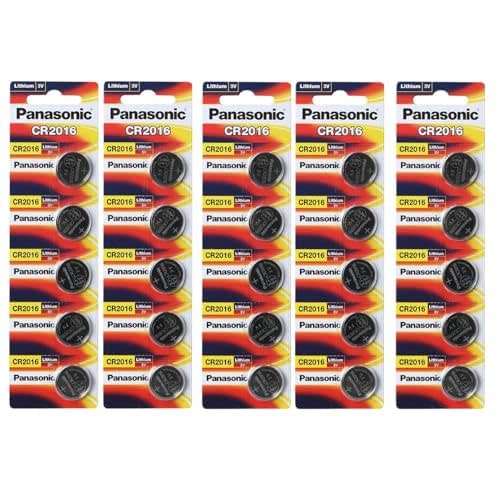 Panasonic CR2016 3V Lithium Coin Battery (Pack of 25)