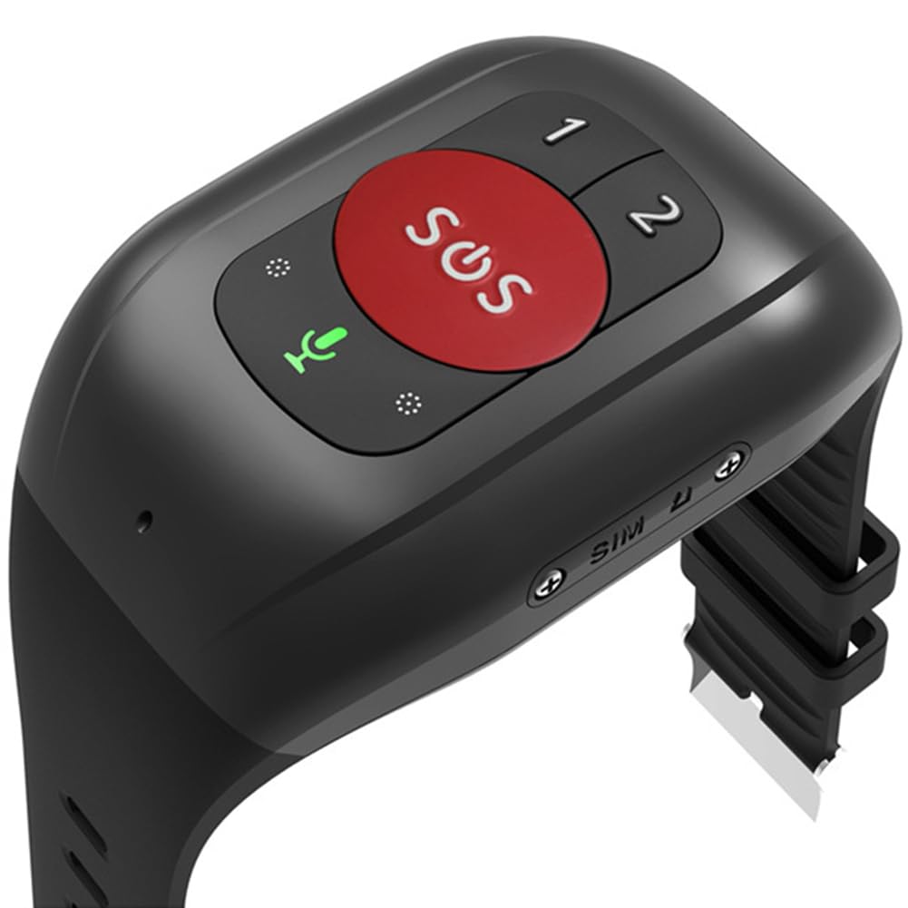 Reloj Inteligente GPS Para Personas Mayores, Localizador Para Personas Mayores, Monitoreo De Frecuencia Cardíaca Y Presión Arterial, Seguimiento Histórico, IP67 a Prueba De Agua, Alarma De Caída