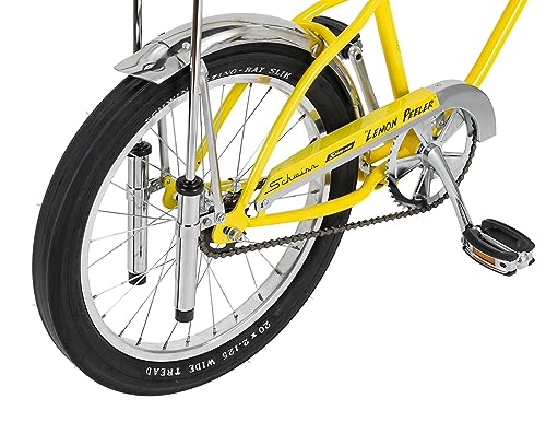 Image of Schwinn Krate Classic Sting-Ray Bike, Bike for Kids or Adults, Steel Frame & Springer Fork, Fenders, Single Speed, Coaster Brake, Grape