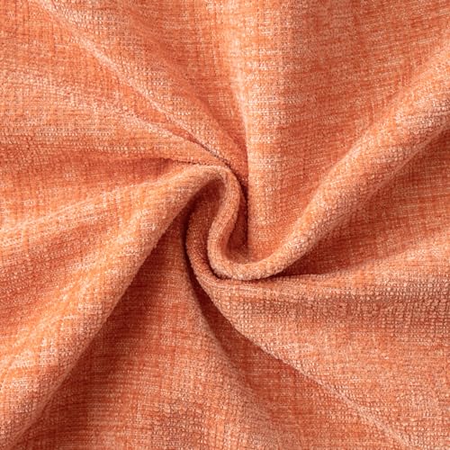 Image of MIULEE Pack of 2 Couch Throw Pillow Covers 16x16 Inch Soft Coral Red Chenille Pillow Covers for Sofa Living Room Spring Home Decor Couch Solid Dyed Cases