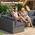 Wisteria Lane 7 Pieces Outdoor Patio Furniture Set, Wicker Outdoor Patio Sectional Sofas with Coffee Table, All-Weather Patio Conversation Set for Garden Backyard, Grey