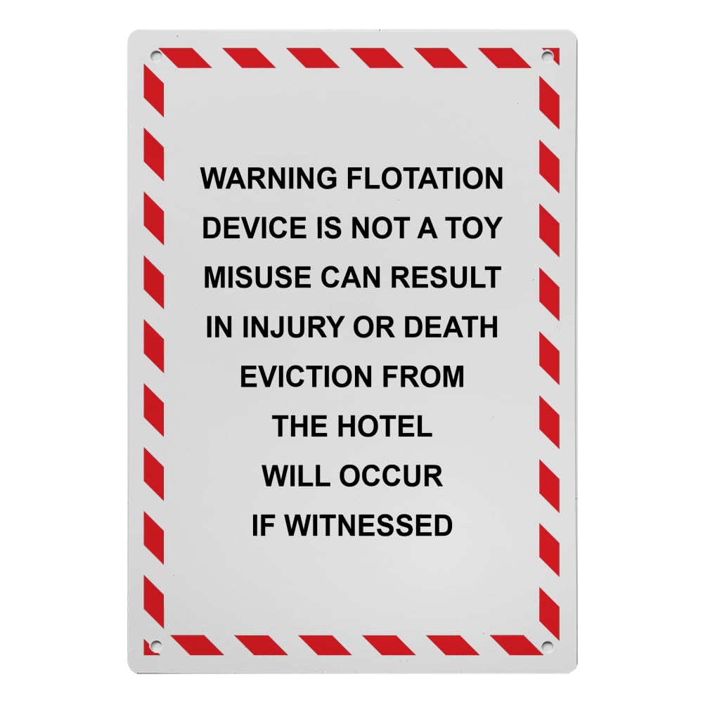 Warning Flotation Device Is Not Sign, 8.5 x 11 in