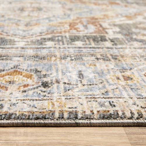 Tapete Oriental Weavers Maharaja 2' x 3' Gris/Azul miniatura 5