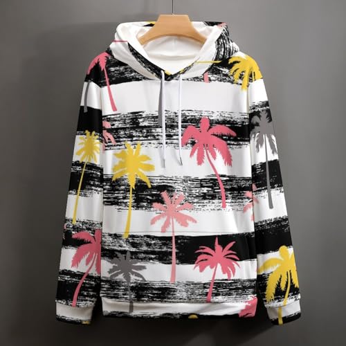 Sweat à capuche rayé original UMENG - Pull manches longues style unisexe S - 4