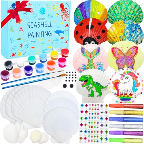 Lanwexy Sea Shell Painting Kit for Kids DIY Painting Present