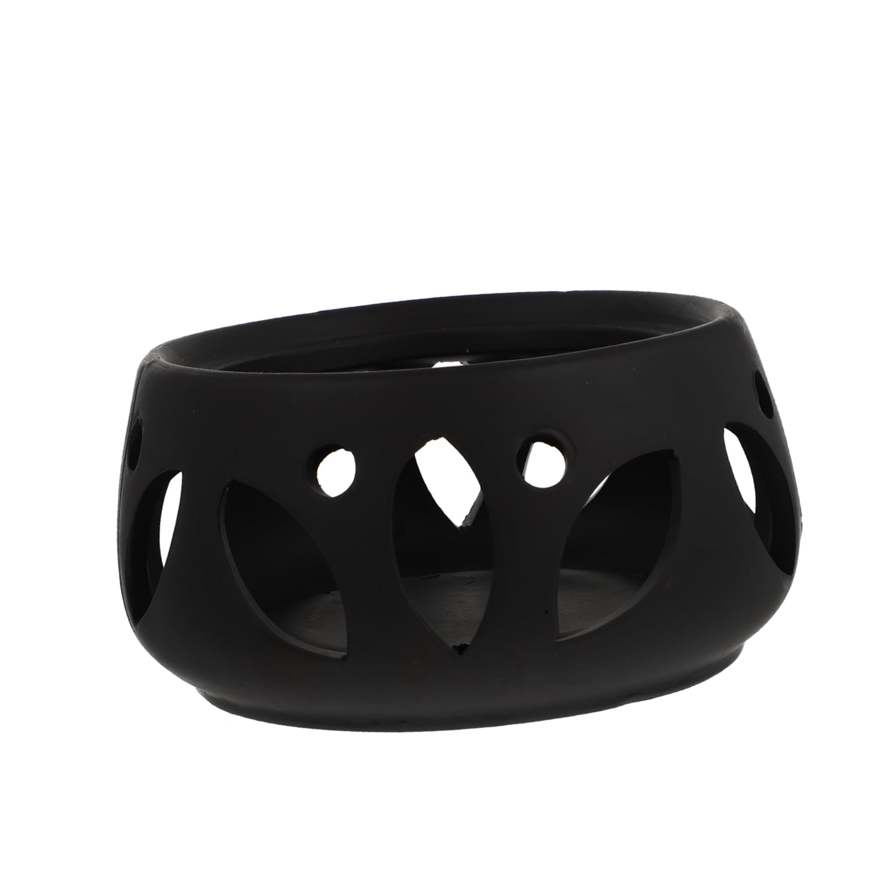 OKUMEYR 1pc Retro Ceramic Teapot Warmer Black Tea Heater Base for Home Office Lightweight Portable Suitable for Various Teapot for Tea Houses Shops