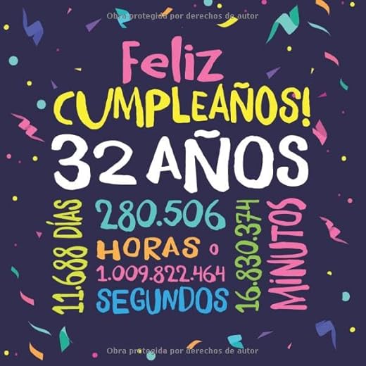 Feliz Cumpleaños - 32 Años: Un libro de visitas para fiesta de 32 cumpleaños – Decoración y regalos originales para hombres y mujeres - 32 años - ... para felicitaciones y fotos de los invitados