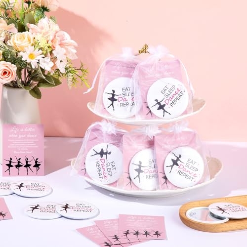 AceOrbit 30 sets espejos compactos redondos rosas miniatura 3