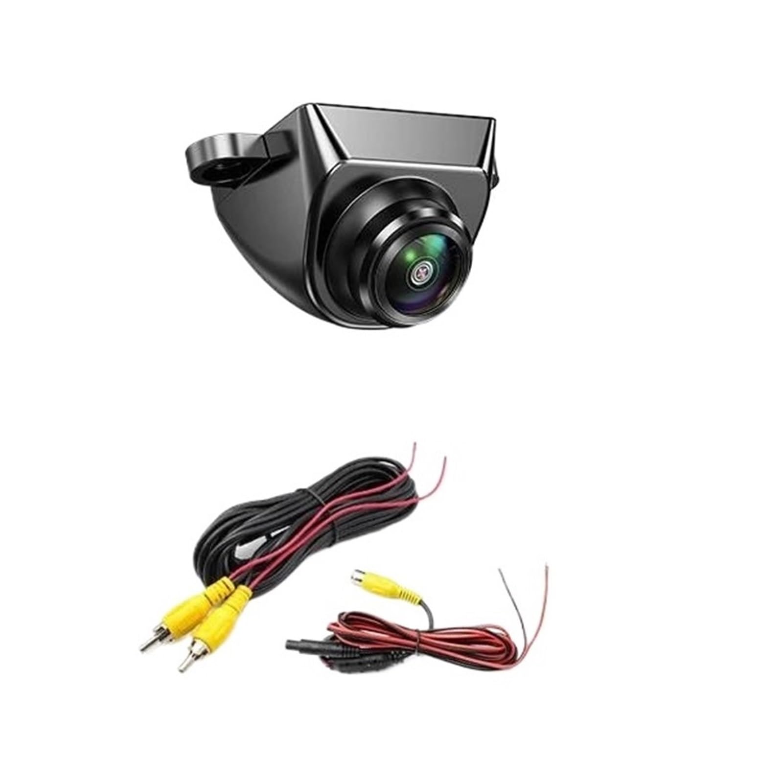 Cámara Trasera Coche Cámara Visión Trasera AHD 1080P Lente Ojo Pez Ajustable 360 ​​Grados Nocturna Full HD Frontal Y Vehículo(Black-1080P Track)