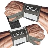 Dr. Arthritis Weight Lifting Wrist Wraps with Thumb Loop, Heavy-Duty Gym Wraps & Hand Strap to Help Joints During Hybrid Training, Non-Slip Wrist Straps for Weightlifting Men & Women Use (Grey-White)