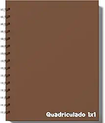 Caderno Quadriculado 1x1cm, Capa dura, diversas capas, 80 folhas, 24x15cm