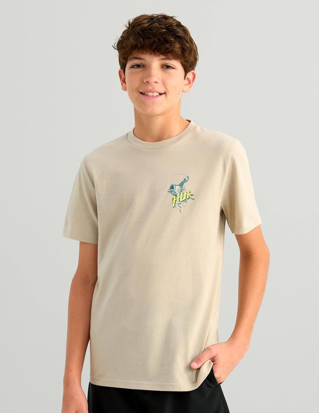 HUK Kids' Short Sleeve Performance Tee, Fishing T-Shirt for Kids