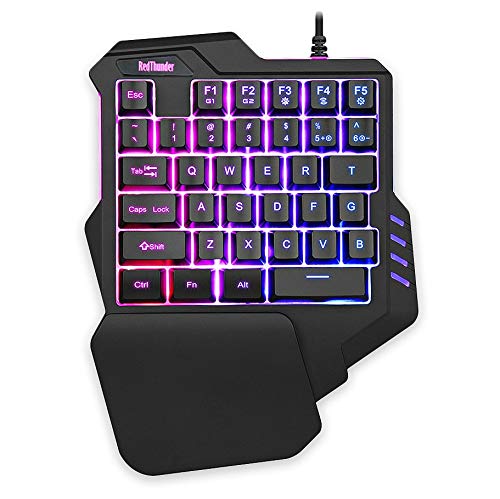 Preisvergleich Produktbild LPZW. Einhand-mechanischer Gaming-Tastatur RGB Hintergrundbeleuchtung Tragbare Mini-Gaming-Tastatur-Game Controller für PC PS4 Xbox Gamer (Color : G30)
