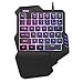 Produktbild LPZW. Einhand-mechanischer Gaming-Tastatur RGB Hintergrundbeleuchtung Tragbare Mini-Gaming-Tastatur-Game Controller für PC PS4 Xbox Gamer (Color : G30)