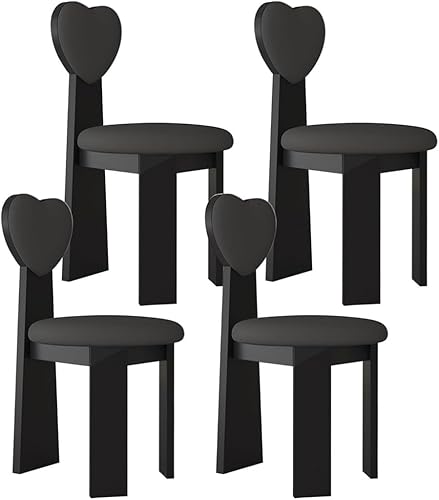 Miniatura 11 de YVYKFZD Juego de sillas de comedor de madera maciza, silla de comedor tapizada, sillas de cocina de cuero, silla de sala de estar con respaldo en