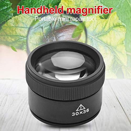 Lupa Monocular 30X, Lentes de Cristal óptico, minilupa portátil de Alta resolución, Lupa para Reloj de joyería, 43x43x30mm