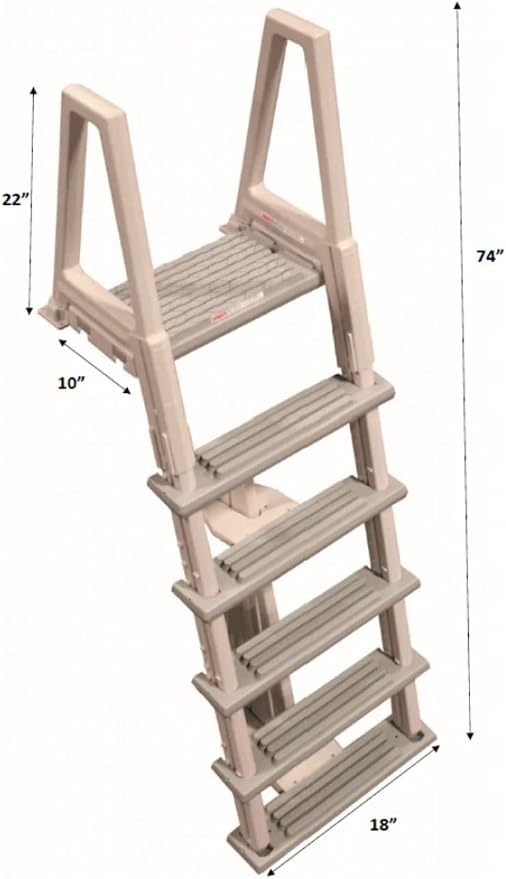 Escalera para Piscina Elevada 6000X, 74 in Alto x 18 in Ancho miniatura 3