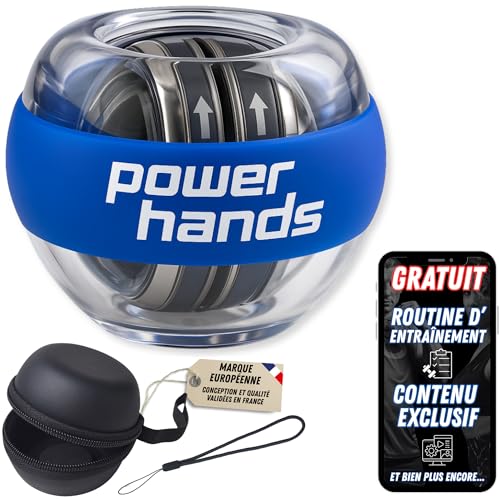 Gyroscope Gyro Ball – GyroBall Poignet pour Renforcement Musculaire, Rééducation & Anti-Stress – Entraîneur de Main, Poignet & Avant-Bras – Accessoire Fitness Compact pour Hommes et Femmes