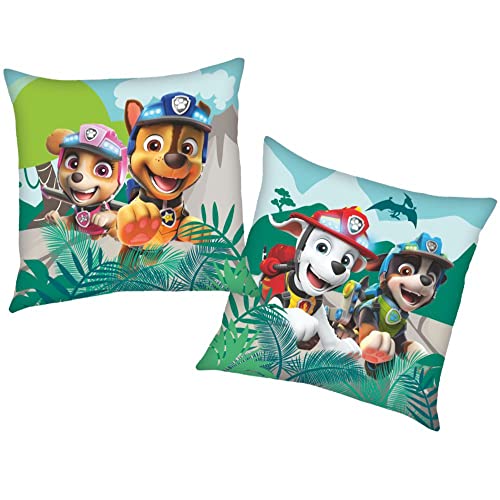 Klaus Herding GmbH Rex & Team | Paw Patrol | 40 x 40 cm Enfant Coussin | Oreiller Décoratif