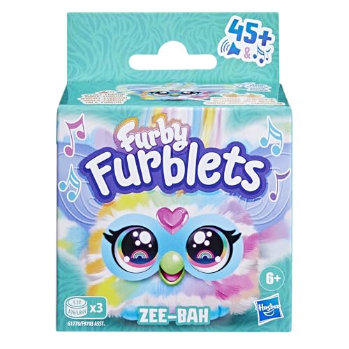 Furby Furblets - Series 4 Collectible - Zee-Bah Zebra Mini Plush Toy, Regenbogen, 5 inch - Image 2
