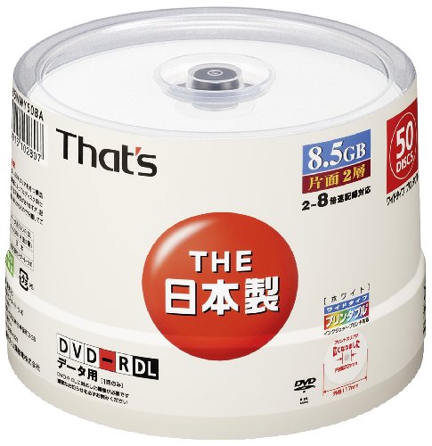 Amazon.co.jp: 太陽誘電製 That's DVD-Rデータ用 8倍速8.5GB