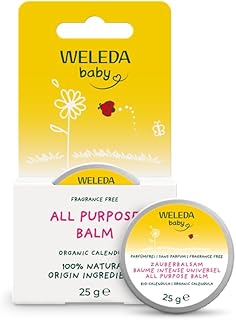 Baby All Purpose Balm, Baby Balm, Calendula Balm, Recommended by Midwives, Fragrance Free, Dermatologically Tested, Gentle Protection, 100% Certified Natural, 25g