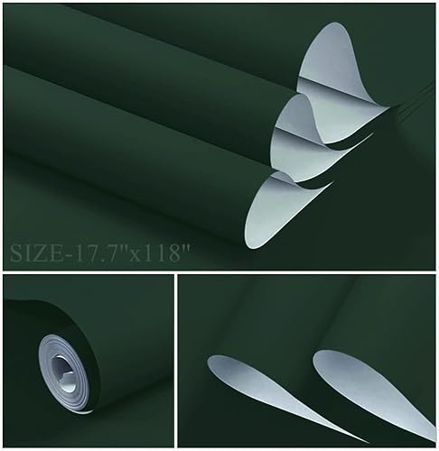 Miniatura 378 de Dimoon 236''x17.7'' White Thicken Peel and Stick Wallpaper Contact Paper Modern Self Adhesive Wall Paper Removable Renter Friendly Textured Solid