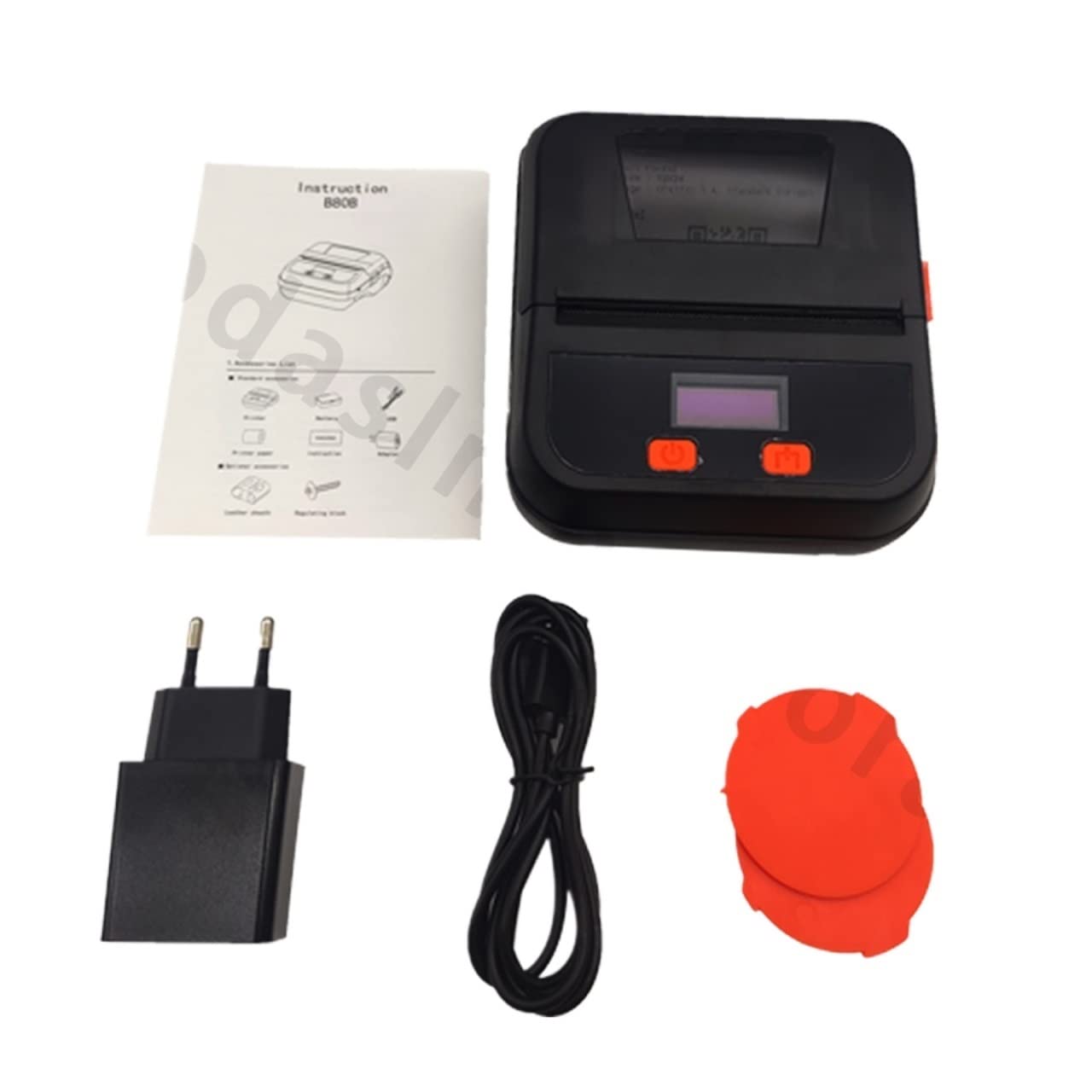 Impresoras 2 en 1 de 80mm, Comando de Etiquetas y Recibos, portátil, inalámbrico, Conectado con teléfono y Ordenador, Mini Impresora térmica, Etiqueta de Papel