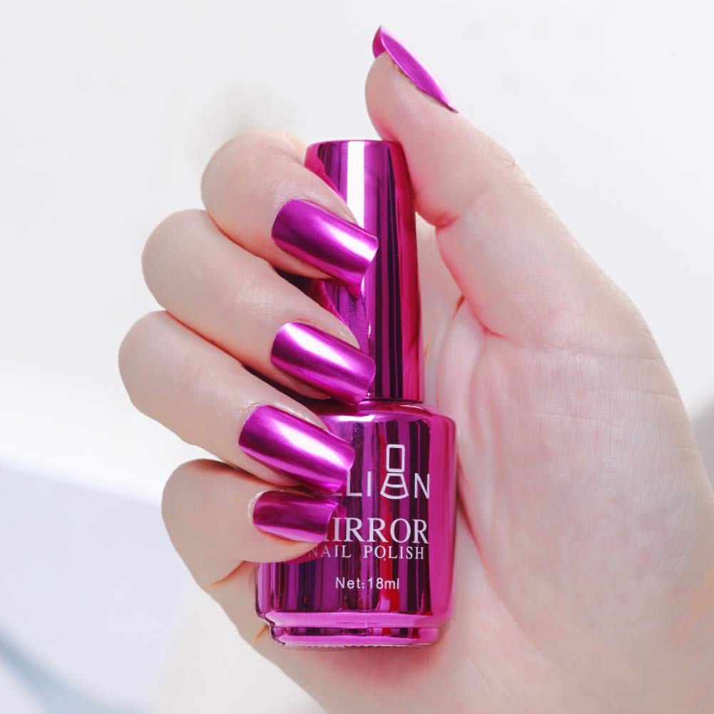 Ochine New Mirror Gel Nail Polish 18 ML Non-Irritating Quick-Drying Metal Color Nail Polish