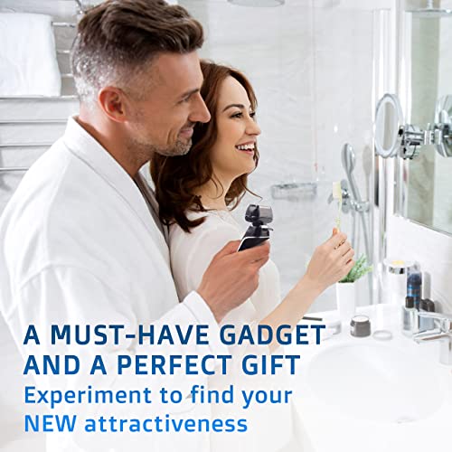 Mueller Electric Razor for Men, 5-Element Cutting System, Wet/Dry, Rechargeable, Precision Trimmer, LED, 40,000 Cross-Cutting Actions/Min for Closest Shave