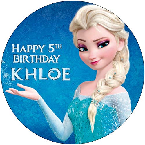 Cakecery Frozen Anna Edible Cake Topper Image Personalized Birthday Sheet Party Decoration Round #TOP11
