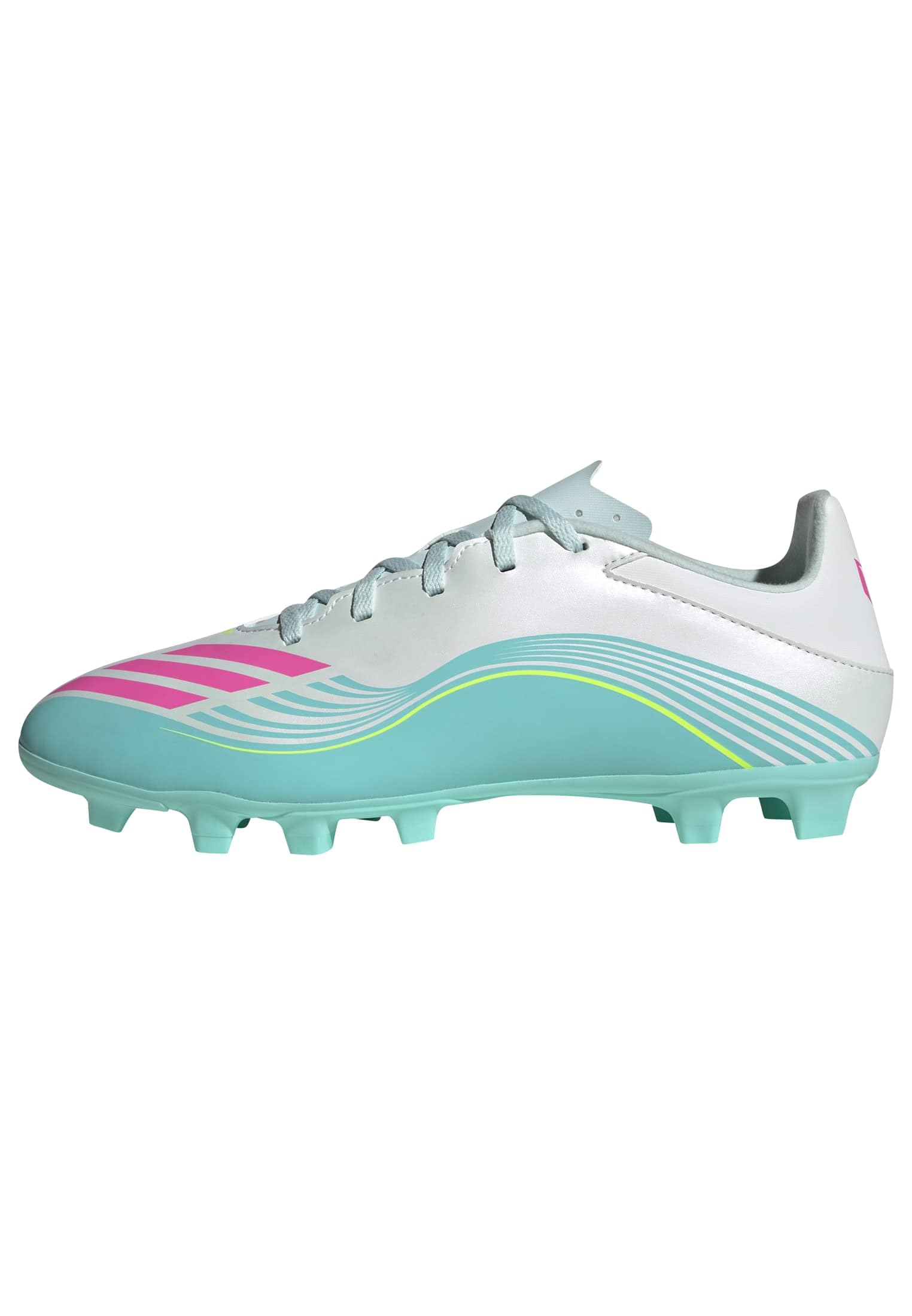 Adidas F50 Club Adults Firm Ground Football Boots White Size 7 (40.7)